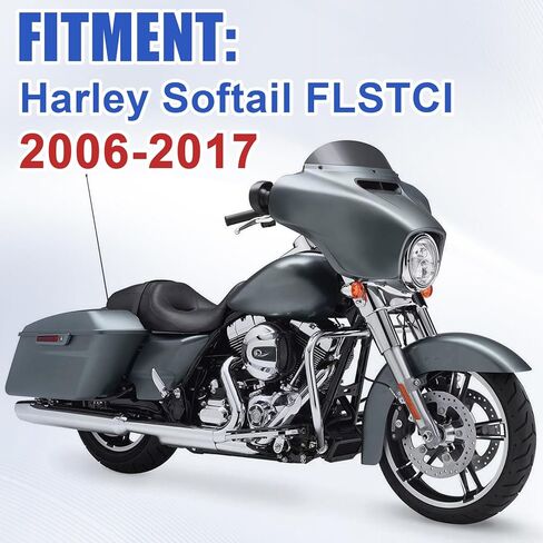 مريلة حاجز خلفي من جلد البولي يوريثان لموديلات Harley Softail Heritage Classic Slim Sport Glide 2018-2020 (برشام) in Kuwait