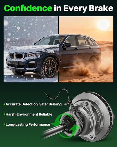مستشعر سرعة العجلات الخلفية ABS قطعتان مناسبان لشركة Hyundai & Kia - لسيارة Tucson 2016-2021، Sonata 2014-2019، Optima 2015-2020، Sportage 2016-2022، Veloster N 2019-2022، Cadenza FWD مستشعر ABS خلفي يسار يمين in Kuwait