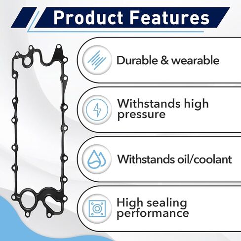 AJ811904 Engine Oil Cooler Gasket Fits for Land Rover Jaguar X761 X152 X760 X250 X260 L663 L319 L462 L322 L405 L320 L494 L560，Replace for AJ811904 LR010770 in Saudi Arabia