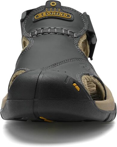 Mens Leather Sports Sandals For Men Closed Toe Hiking Outdoor Athletic Casual Walking Sandals Water Shoes Summer Fisherman Sandal Handmade in Saudi Arabia