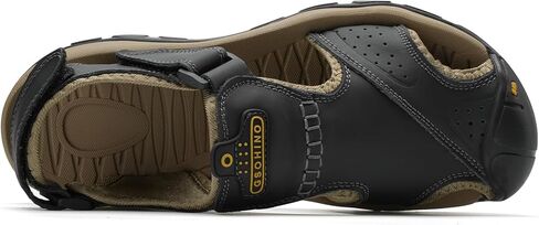 Mens Leather Sports Sandals For Men Closed Toe Hiking Outdoor Athletic Casual Walking Sandals Water Shoes Summer Fisherman Sandal Handmade in Saudi Arabia