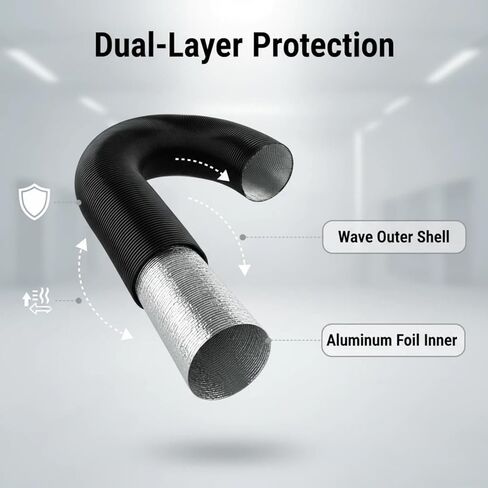 90mm 3.5in Heater Duct Hose 300cm 118in Black Aluminum Foil Flexible Air Outlet Pipe for Webasto for Eberspacher for Planar Diesel Heaters in Saudi Arabia