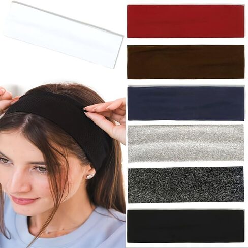 Sweat Absorbing Elastic Sports Headbands 3 Pack Thin Hair Bands for Yoga Gym and Fitness Use in Saudi Arabia