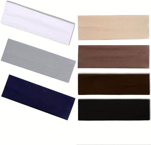 Sports Headband 3 Pack Black White Navy Elastic Thin Sweat Absorbing for Yoga Gym and Fitness in Saudi Arabia