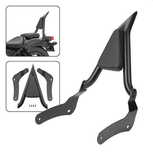 Motorcycle Backrest Pad Kits Removable Motorcycle Passenger Backrest for Rebel CMX500 CMX300 2017 2018 2019 2020 2021 2022 2023 Back Cushion in Saudi Arabia
