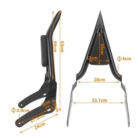 Motorcycle Backrest Pad Kits Removable Motorcycle Passenger Backrest for Rebel CMX500 CMX300 2017 2018 2019 2020 2021 2022 2023 Back Cushion in Saudi Arabia