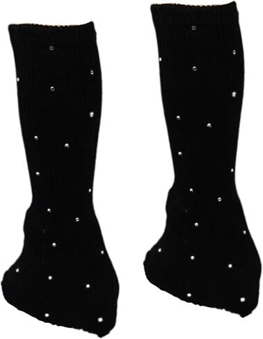 Knitted Leg Warmers for Figure Skating with Rhinestone Accents for Sports Events in Saudi Arabia