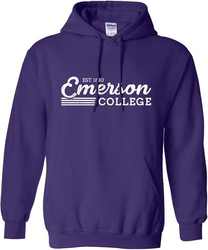 CreateMyTee Vintage Emerson College Unisex Hooded Sweatshirt - Emerson Lions Apparel in Saudi Arabia