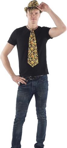 Dress Up America Emoticon Printed Fedora Hat – (One Size) Multi Colored in Saudi Arabia