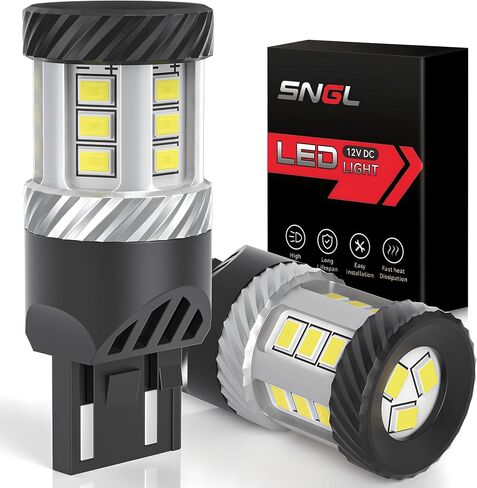 SNGL 2026 Upgraded 7440 7443 LED Bulbs, 600% Brightness 6000K White, Super Bright T20 7441 7444 992 W21W LED Light Bulb for Back Up Reverse Brake Tail Turn Signal Daytime Running Lights, Pack of 2 in Saudi Arabia