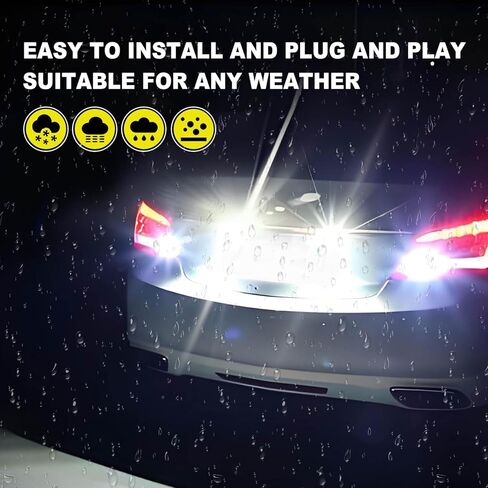 4 قطع مصابيح LED عكسية، شرائح فائقة السطوع 45 4014، مصابيح فرامل للسيارات والشاحنات RVs (أبيض) in Saudi Arabia