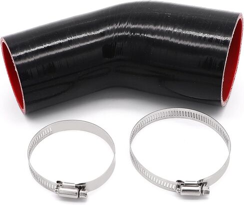 45 Degree Elbow 3 to 3.5 inch Coupler Hose,ID 3 to 3-1/2 inch （76-89MM） Length 4″（102mm),4-Ply Reinforced Turbo/Intercooler/Intake Piping Coupler Silicone Hoses,with 2PCS Clamps… in Saudi Arabia