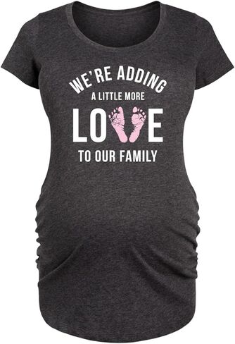 Instant Message - Adding a Little More Love - Women's Maternity Scoop Neck Graphic T-Shirt in Saudi Arabia