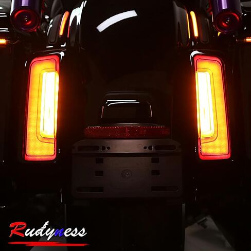 طقم إشارة ضوء خلفي لحقيبة السرج LED من الدخان لدراجة Harley Touring Street Road Glide FLTRHSE 2023-2025 (الضوء الخلفي الدخاني) in Kuwait