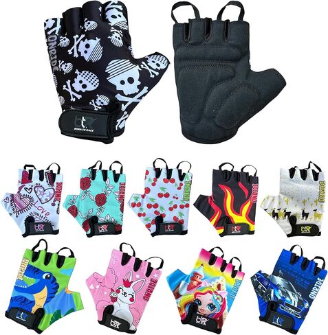 Kids Gloves for Cycling - Toddler Gloves with Enhanced Grip, Safety Padding for Kids Bike Adventures, Breathable and Durable Design for Boys and Girls, Ages 3-12, Easy to Wear in Saudi Arabia