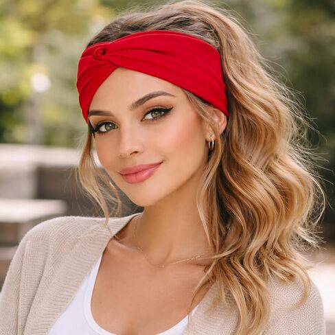 Shimmer Anna Shine Kids Red White and Blue USA Patriotic American Flag Headbands for Girls (Kids Cotton Stars and Stripes American Flag USA 15 Pack Headband) in Kuwait