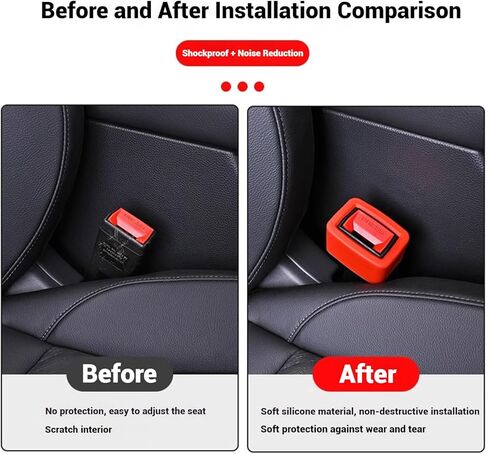 2PCS سيليكون حزام الأمان مشبك حامل حزام الأمان للسيارات، السيارات حزام الأمان مشبك الداعم وعاء حامل الوقوف منتصبا لسهولة الوصول العالمي مركبة حزام الأمان مشبك حامل أسود in Saudi Arabia