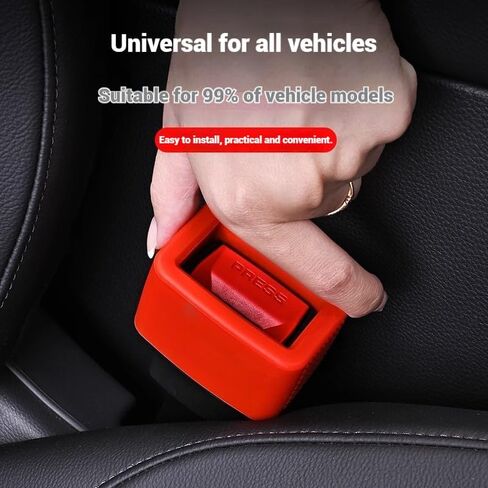 2PCS سيليكون حزام الأمان مشبك حامل حزام الأمان للسيارات، السيارات حزام الأمان مشبك الداعم وعاء حامل الوقوف منتصبا لسهولة الوصول العالمي مركبة حزام الأمان مشبك حامل أسود in Saudi Arabia