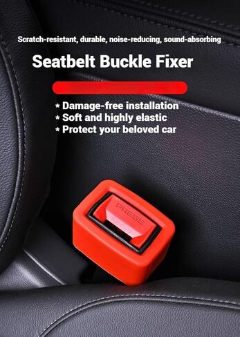 2PCS سيليكون حزام الأمان مشبك حامل حزام الأمان للسيارات، السيارات حزام الأمان مشبك الداعم وعاء حامل الوقوف منتصبا لسهولة الوصول العالمي مركبة حزام الأمان مشبك حامل أسود in Saudi Arabia