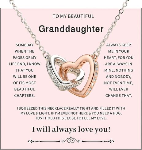 925 Sterling Silver Necklace for Granddaughter, Sentimental Jewelry Gift from Grandparents, Meaningful Keepsake for Christmas, Birthday & Graduation in Saudi Arabia
