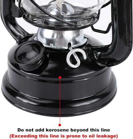 Oil lamp Kerosene lamp Hurricane Lanterns for Indoor Decorative or Emergency Use,Black - 2 Pieces in Saudi Arabia
