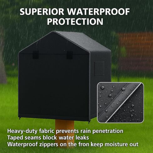Little Free Library Cover, 600D Heavy-Duty Waterproof Protection with Roll-Up Viewing Zipper Design for All-Weather Outdoor Wooden Book Boxes-23"L X 16.5"W X 26"H in Saudi Arabia