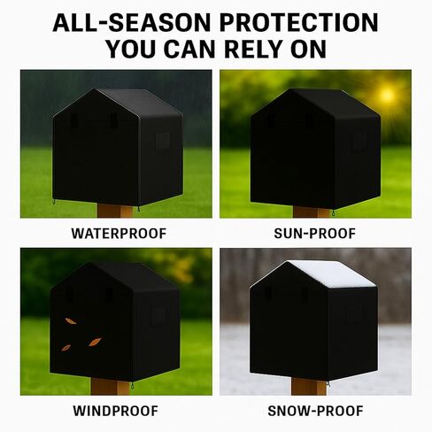 Little Free Library Cover, 600D Heavy-Duty Waterproof Protection with Roll-Up Viewing Zipper Design for All-Weather Outdoor Wooden Book Boxes-23"L X 16.5"W X 26"H in Saudi Arabia