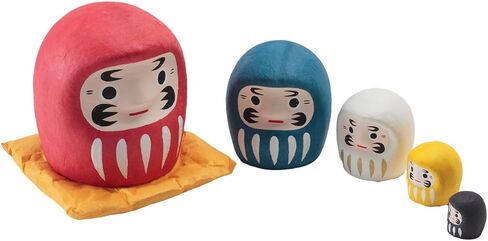 Daruma, Matryoshka, Nesting Dolls, 5.4 inches Good Luck Charms, Paper Mache, with Box, 13103-Z-US in Saudi Arabia