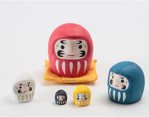 Daruma, Matryoshka, Nesting Dolls, 5.4 inches Good Luck Charms, Paper Mache, with Box, 13103-Z-US in Saudi Arabia