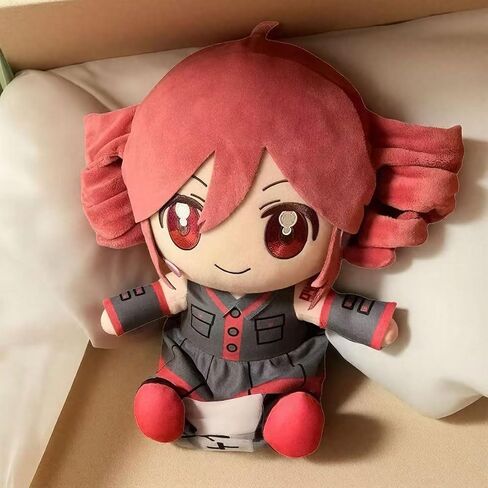 Collectible Pink Drill Twin Tail Girl Plush 22cm, Cute Anime Plush Character with 3D Twin-Drill Hair, Red and Black Outfit Figure Stuffed, Soft Anime Plushie Pillow Gift for Fans & Collectors in Saudi Arabia