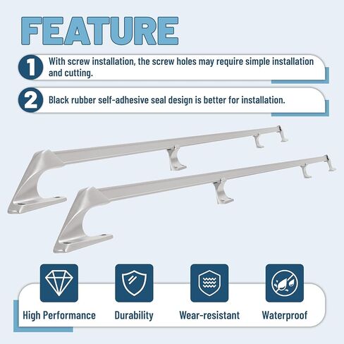 7.36Ft Truck Bed Rail Compatible with 1967-1987 Chevy Chevrolet GMC & 1988-1991 Heavy Duty Long Bed Trucks Side Rail Aluminium Alloy Powder Coated Silvery (Pair) in Saudi Arabia