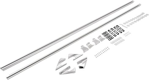 7.36Ft Truck Bed Rail Compatible with 1967-1987 Chevy Chevrolet GMC & 1988-1991 Heavy Duty Long Bed Trucks Side Rail Aluminium Alloy Powder Coated Silvery (Pair) in Saudi Arabia