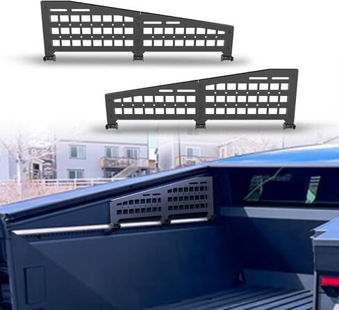 WOLFSTORM 2 Pieces Side Sail Molle Panels for Tesla Cybertruck 2024 2025, Black Textured Powder Coat Modular Storage Panel System (Side Sail Molle Panel Left+Right) in Saudi Arabia