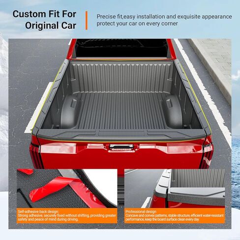 powoq Truck Bed Rail Caps Compatible with 2022-2026 Toyota Tundra Bed Rail Cover Upgraded TPE Tailgate Molding Cap Replacement for 2022-2026 Toyota Tundra Accessories in Saudi Arabia