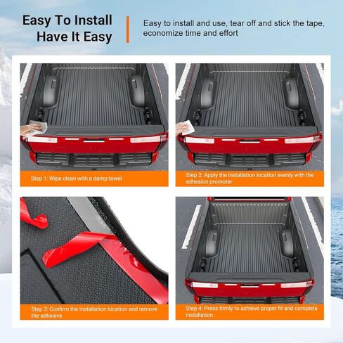 powoq Truck Bed Rail Caps Compatible with 2022-2026 Toyota Tundra Bed Rail Cover Upgraded TPE Tailgate Molding Cap Replacement for 2022-2026 Toyota Tundra Accessories in Saudi Arabia