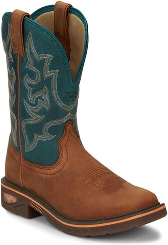 Justin Boot Company Men's Rigman 11In Brown Nano Square Toe Work Boot in Saudi Arabia