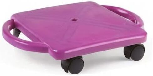 hand2mind Purple Indoor Scooter Board with Safety Handles for Kids Ages 6-12, Plastic Floor Scooter Board with Rollers, Physical Education for Home, Homeschool Supplies (Pack of 1) in Kuwait
