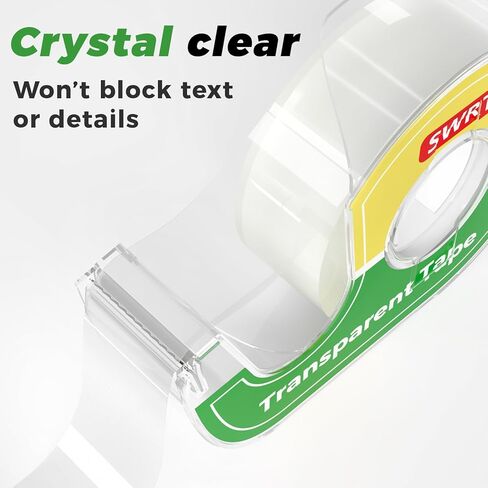 SWRT Transparent Tape Refills 24 Rolls, Clear Invisible Office Tape for Dispenser, 3/4 in x 800 Inches Strong Adhesive Tape Rolls for Home, School & Office in Saudi Arabia