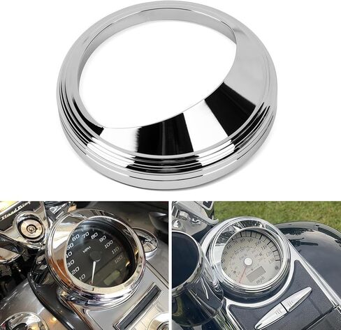 PSLER دراجة نارية 5 بوصات عداد السرعة المثبت على الخزان، غطاء حافة حلقة مع قناع يناسب معظم Road King Electra Glide Dyna Softail Touring 1968-2019 مع عداد سرعة 5 بوصة in Saudi Arabia