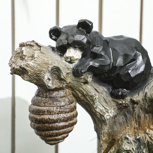 3-Tier Garden Fountain with LED Lights and Bear Design in Kuwait