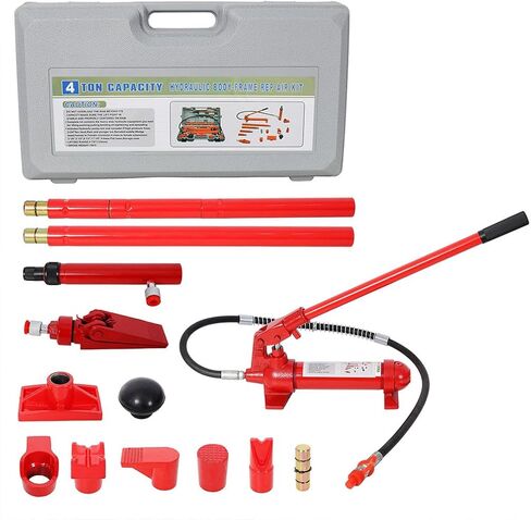 طقم طاقة بورتا 4 طن، طقم إصلاح إطار الجسم التلقائي مع حقيبة تخزين وخرطوم زيت أدوات إصلاح إطار السيارة الهيدروليكية لمعدات هيدروليكية لشاحنة التحميل، 10 طن in Kuwait
