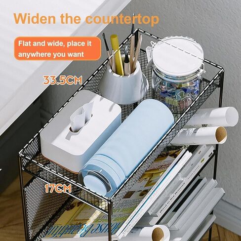 Mobile Bookshelf,5-Tier Slim Rolling Mobile Bookshelf Cart - Metal Utility Storage for School, Office, Kids Room, Library, Bedroom - Black Color, Perfect for Classroom Organization in Saudi Arabia