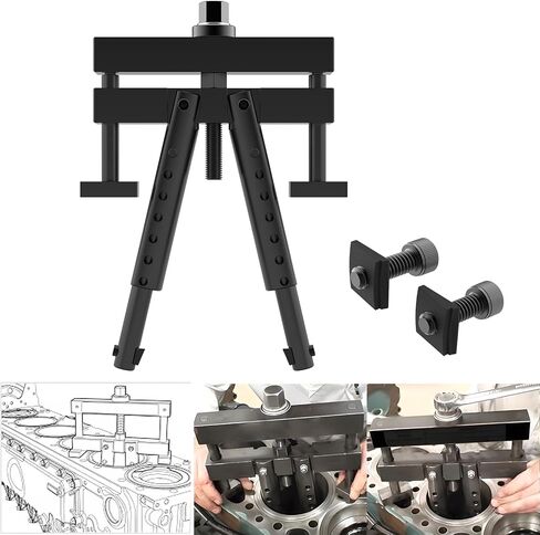 أداة سحب بطانة الأسطوانة العالمية لـ Cummins CAT Mack، محركات الديزل تتحمل 3-7/8 بوصة إلى 6-1/4 بوصة - تحل محل PT-6400-C M50010-B (ساحبة المحرك) in Kuwait