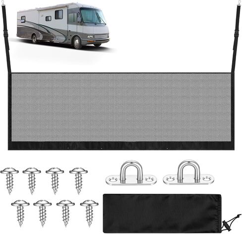 RV Bunk Bed Safety Net with Hardwares 59 x 19.7 Adjustable Bunk Netting for Camper Motor Home Trailer Fifth Wheels Guard Rail Bedding Accessories Mesh Barrier for Upper Bunks in Saudi Arabia