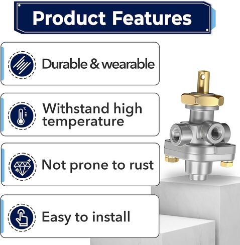 276566 PP-1 Dash Control Valve Compatible with Bendix 276566 Haldex KN20021, Brake Control Valve 20PSI 1/8" Push/Pull in Saudi Arabia