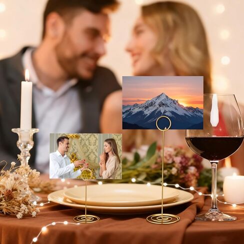 36 Pack Table Number Holders Place Card Photo Memo Stand for Wedding Party Office Display Reception Birthday Party Gold 3 Sizes (8.75, 3.35, 2 Inch) in Kuwait