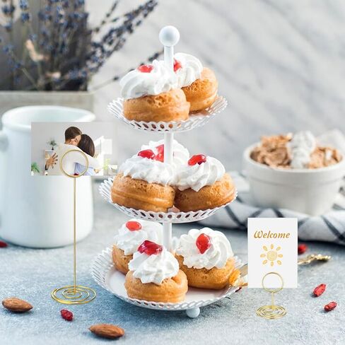 36 Pack Table Number Holders Place Card Photo Memo Stand for Wedding Party Office Display Reception Birthday Party Gold 3 Sizes (8.75, 3.35, 2 Inch) in Kuwait