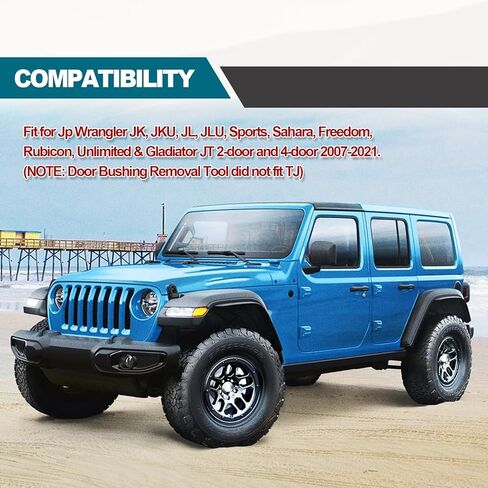 Door Bushing Removal Tool Hinge Liners, Compatible with 2018-2025 Wrangler JL JLU 2007-2018 Wrangler JK JKU 2020-2025 Gladiator JT 2 Door & 4 Door in Saudi Arabia