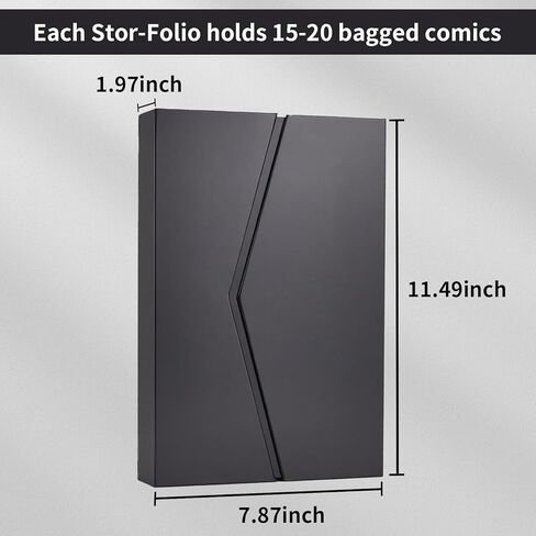 2-Pack Comic Book Stor-Folio - Portable Comic Books Storage Box with Strong Magnetic Closure,Exquisite Comics Book Case for Current,Silver Age,Regular Comics Books in Kuwait