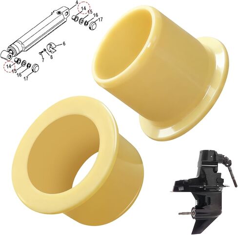 Power Trim Ram Bushing Kit, Include 4 Pcs 53-815949 E-Ring, 2 Pcs 19-815951 Cap, 4 Pcs 23-815950-1 Power Trim Ram Bushing, Compatible for Mercruiser Alpha 1 Gen II 53-815949 23-815950 815951 in Saudi Arabia